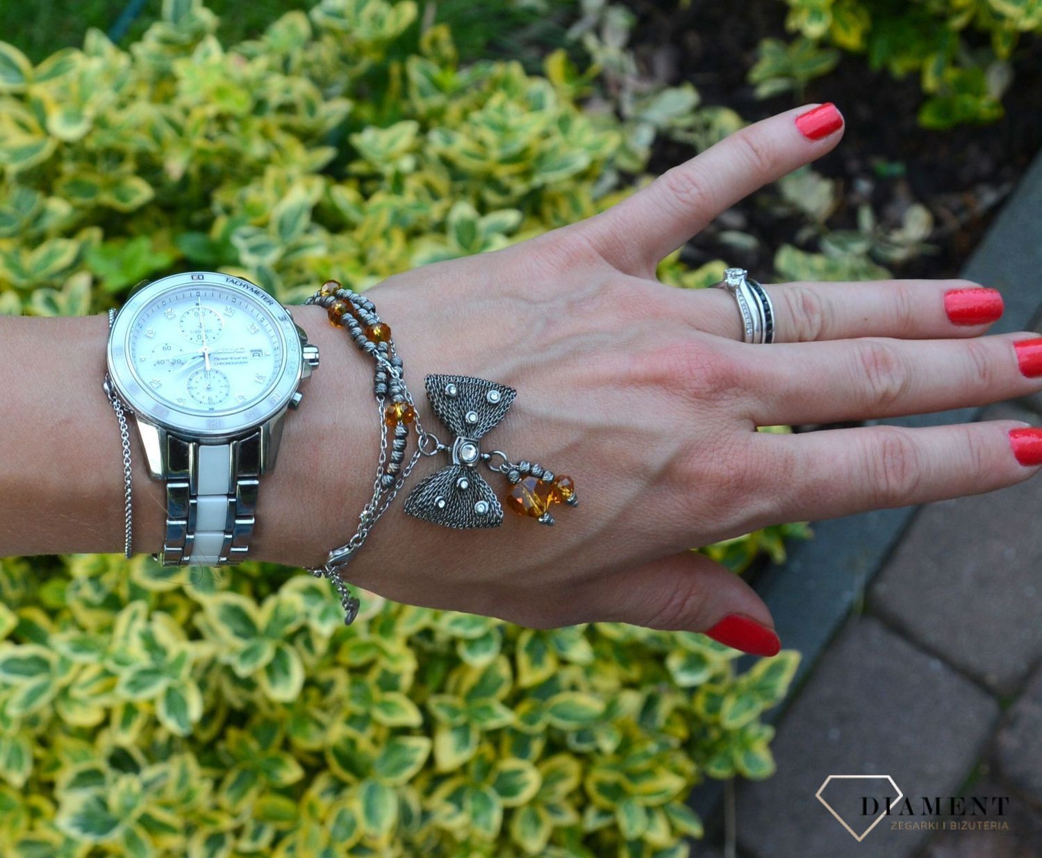 Bransoletka srebrna damska kokardka  ✓Oksydowane bransoletki ✓ Srebrne bransoletki w sklepie zegarki-diament.pl✓ Autoryzowany sklep✓ Kurier Gratis 24h✓ Gwarancja najniższej ceny.jpg